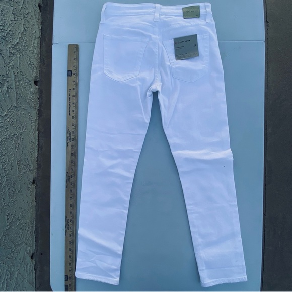 AG Ex-Boyfriend Slouchy Slim Crop Jeans 1 Year Base White Size 24 00 - Picture 13 of 16